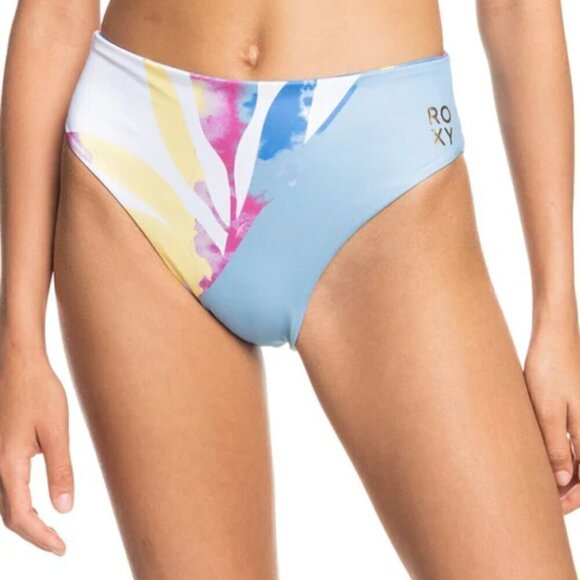 4 for $40 SALE! Roxy Pop Surf Reversible Bikini Bottoms, Tie Dye Vibes, L - Picture 1 of 12